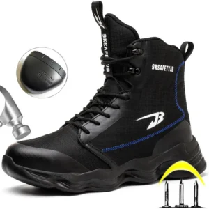 Atmungsaktive Stahlkappenschuhe mit rutschfester Sohle