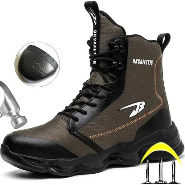 Atmungsaktive Stahlkappenschuhe mit rutschfester Sohle