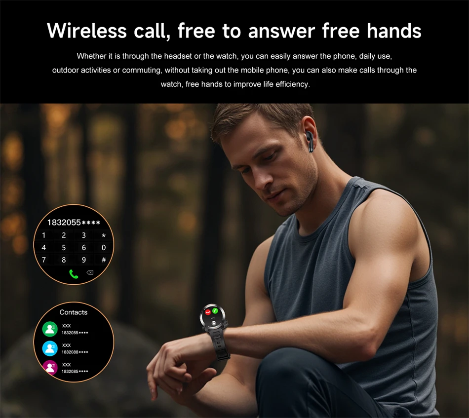 Smart Watch with Wireless Earbuds
