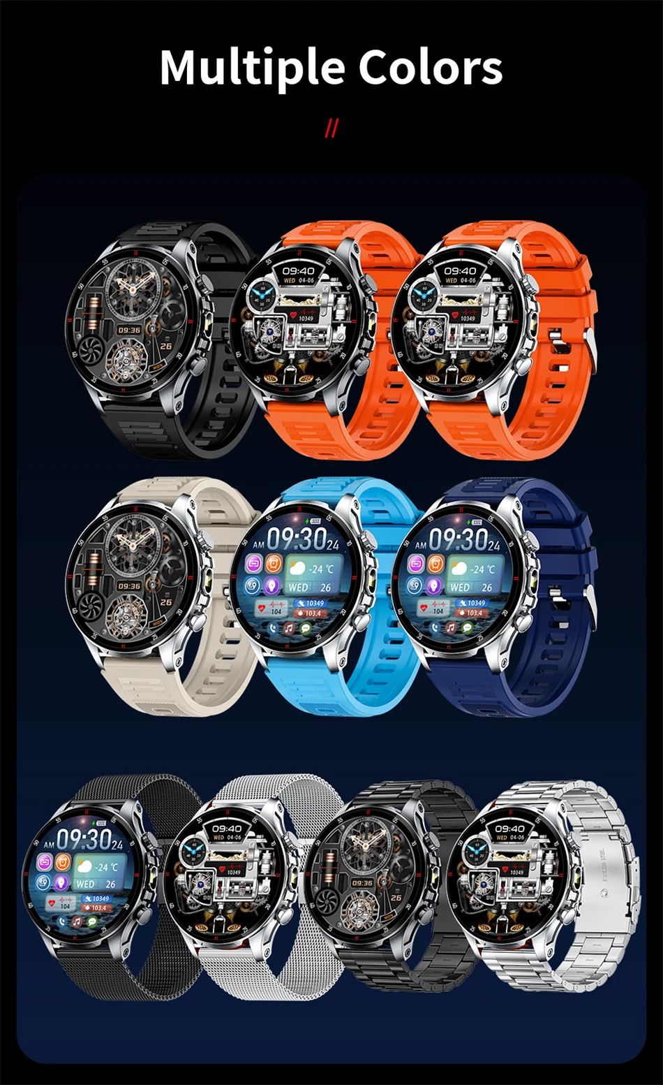 Männer Smartwatch mit Bluetooth