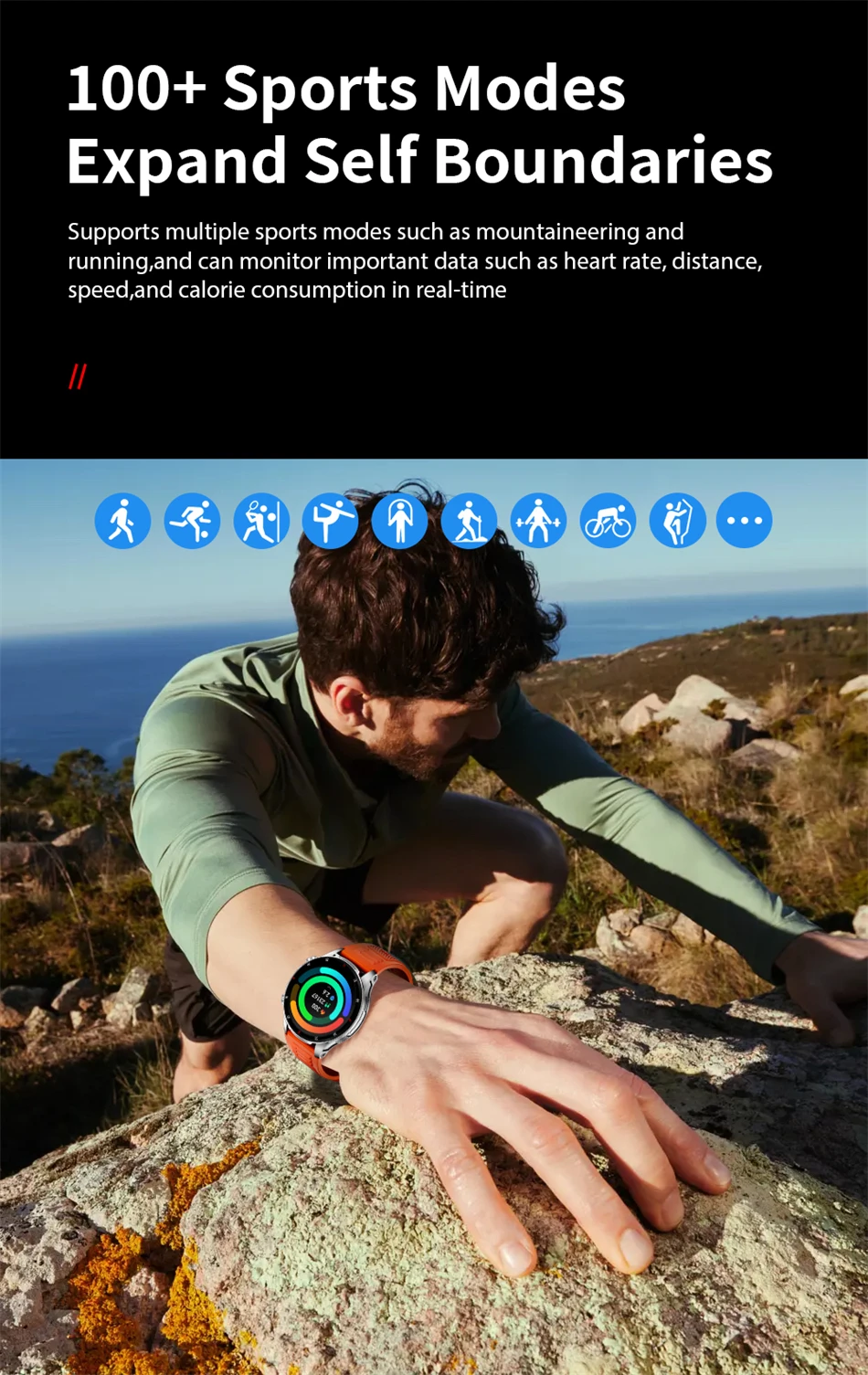 Männer Smartwatch mit Bluetooth
