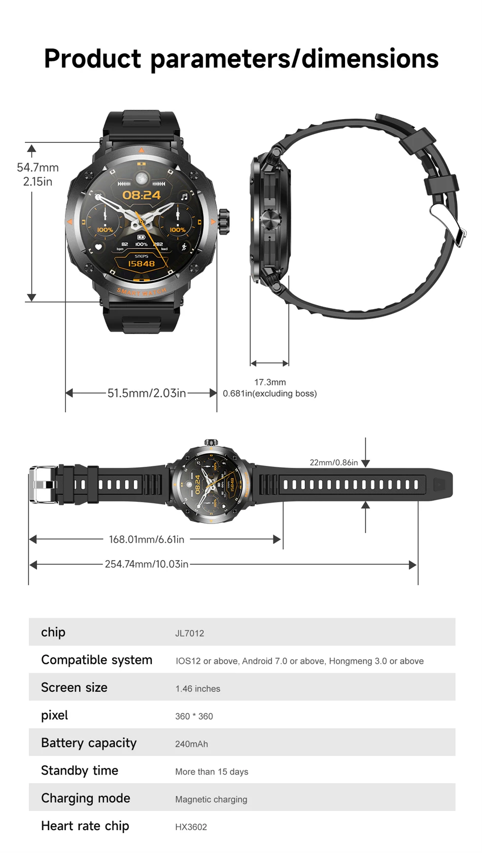 Smart Watch with Wireless Earbuds