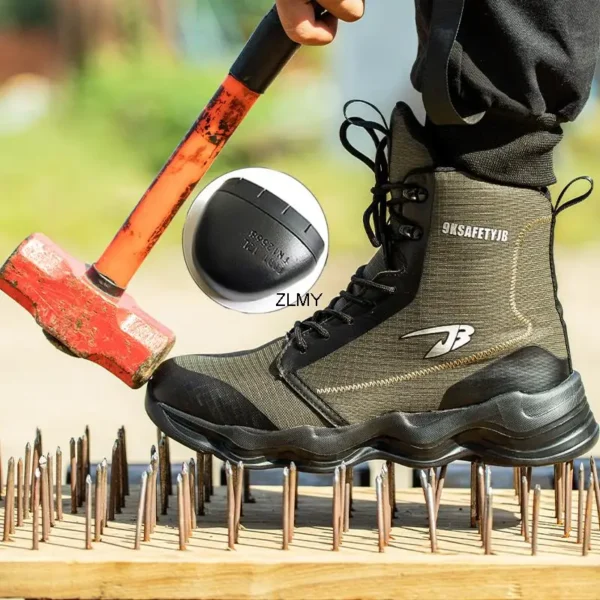 Atmungsaktive Stahlkappenschuhe mit rutschfester Sohle