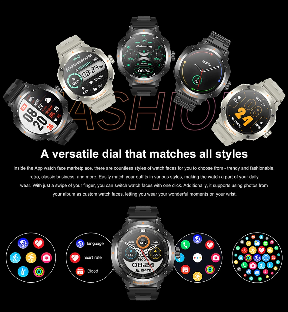 Smart Watch with Wireless Earbuds
