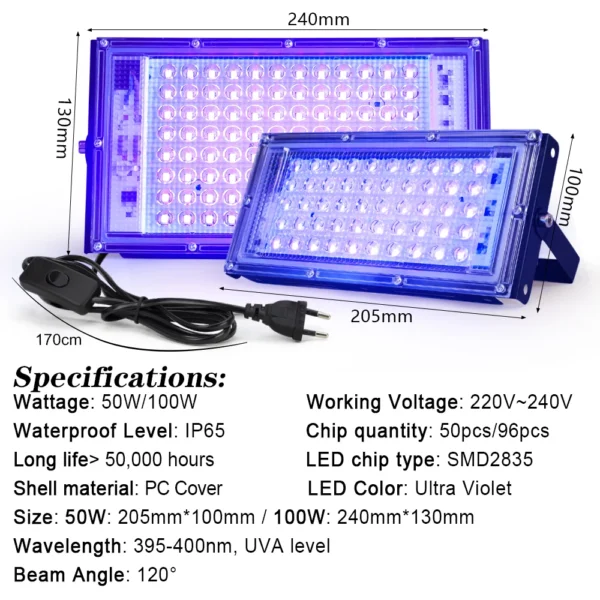 Blacklight Bühnenlampe