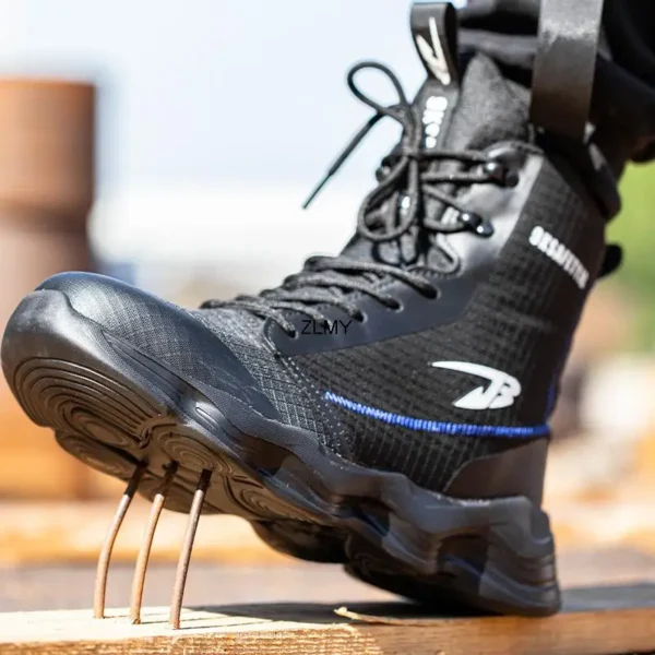 Atmungsaktive Stahlkappenschuhe mit rutschfester Sohle