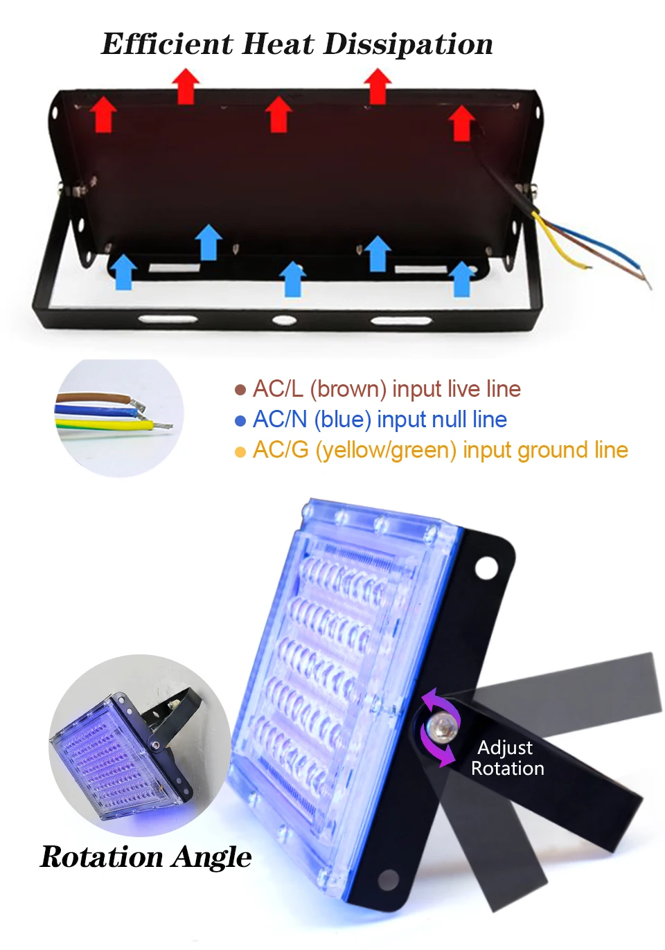 LED UV Flutlicht 50W/100W 