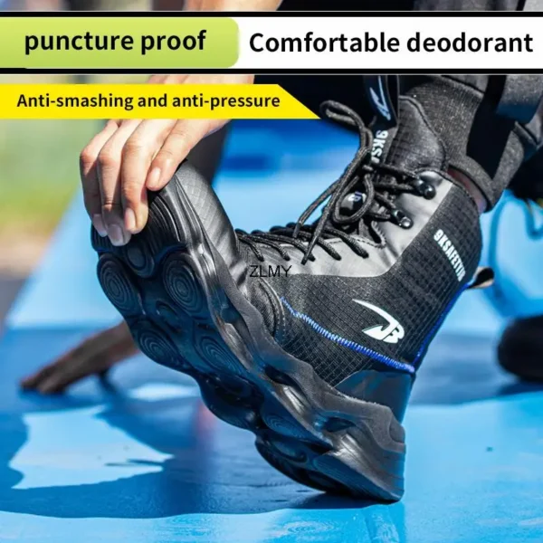 Atmungsaktive Stahlkappenschuhe mit rutschfester Sohle