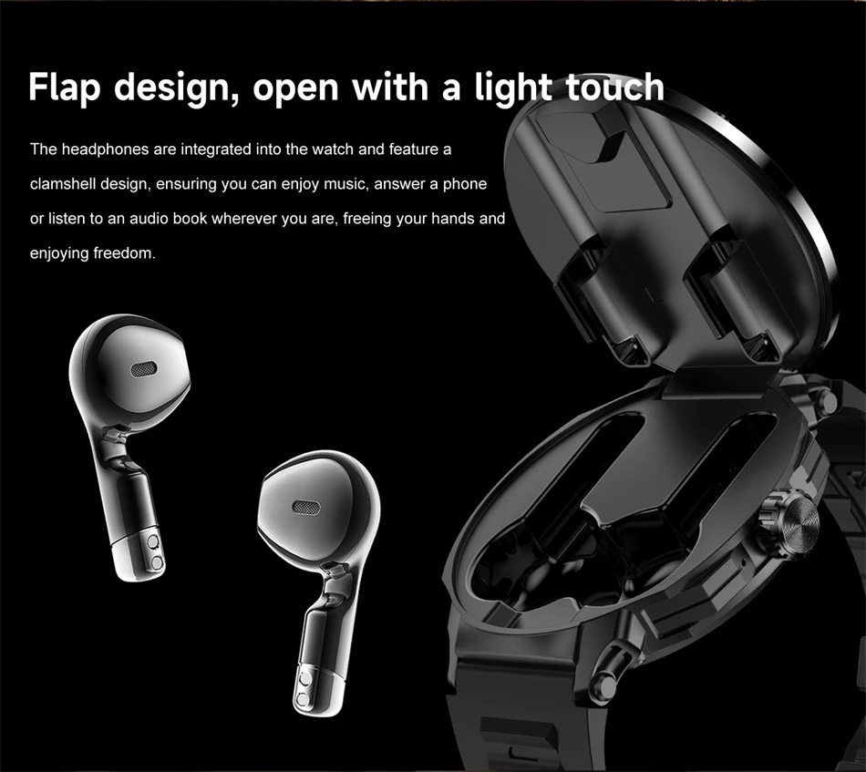 Smart Watch with Wireless Earbuds