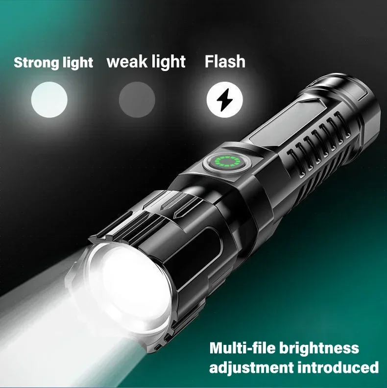Wiederaufladbare LED-Taschenlampe mit Zoomfunktion 