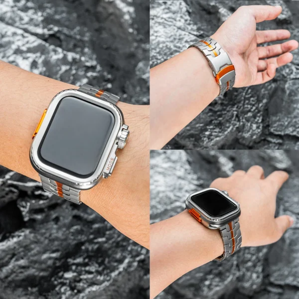 Titanarmband mit Metallgehäuse für Apple Watch Ultra