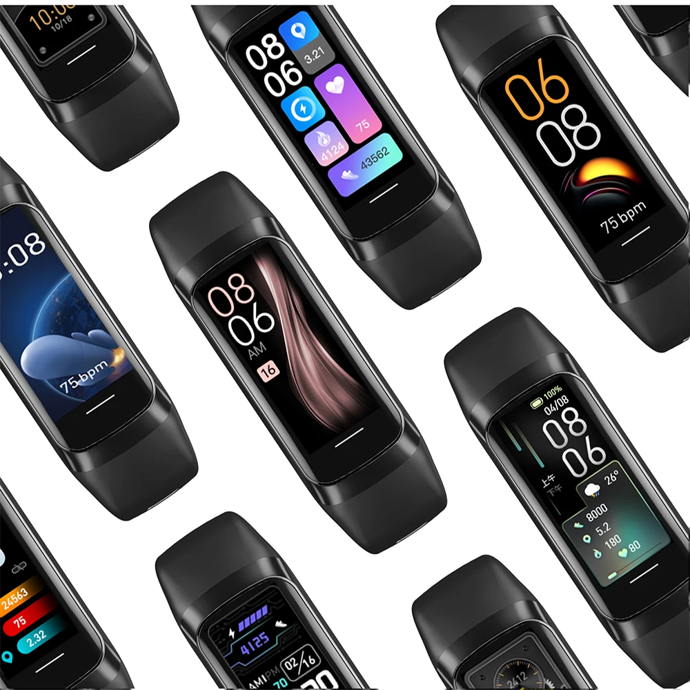 AMOLED Smartwatch mit Körpertemperatur Herzfrequenz